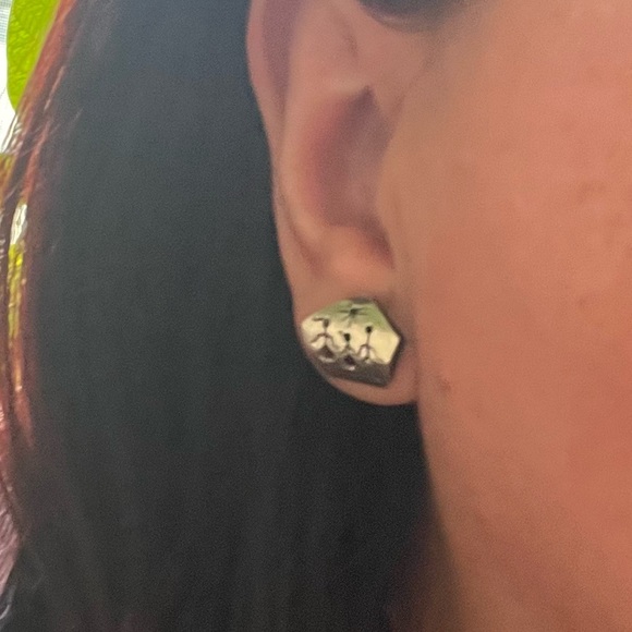 Authentic Mexicana Mexico Earrings Sterling Silver Studs Family Dad Mom Daughter - Picture 2 of 6